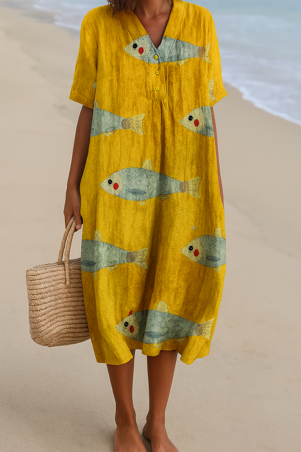 AGNES | Vestido con estampado artístico