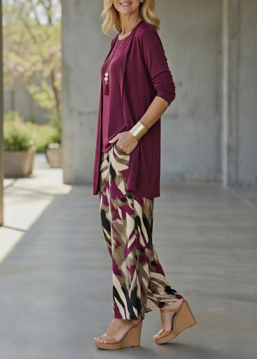CARLA | Conjunto con pantalón de pierna ancha