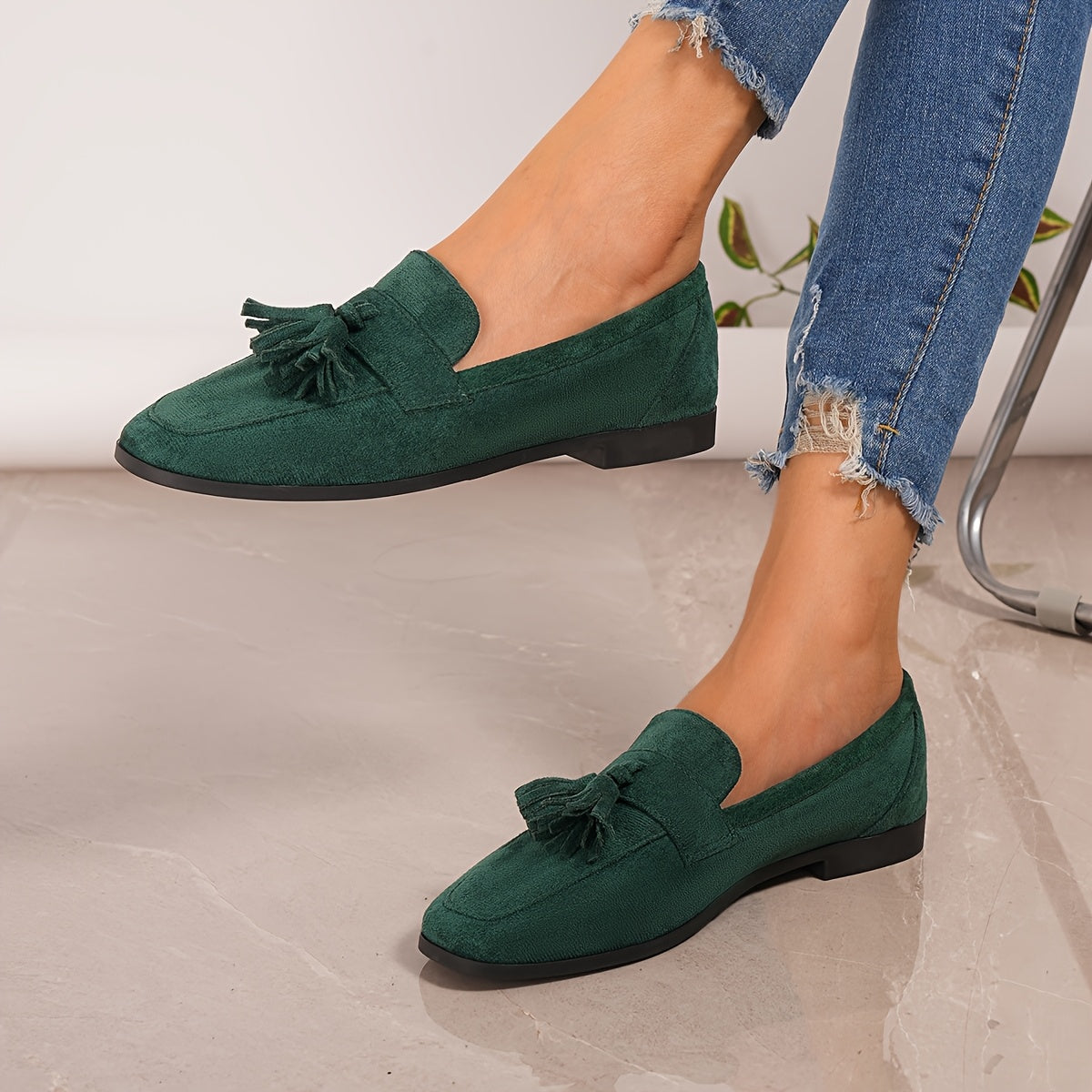 CARLA | Mocasines con tacón plano
