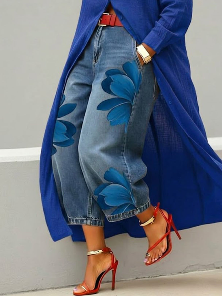 KIKI | Vaqueros con estampado artístico