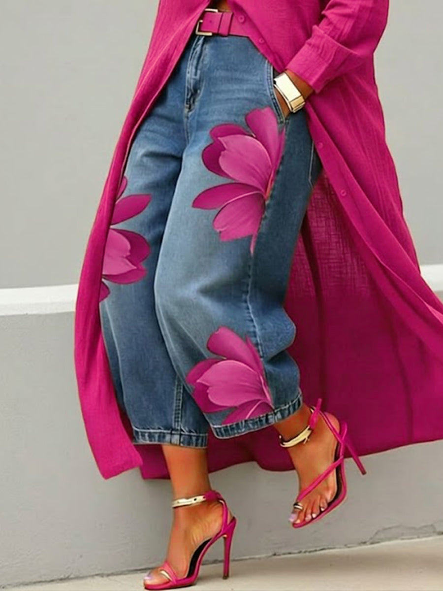 KIKI | Vaqueros con estampado artístico