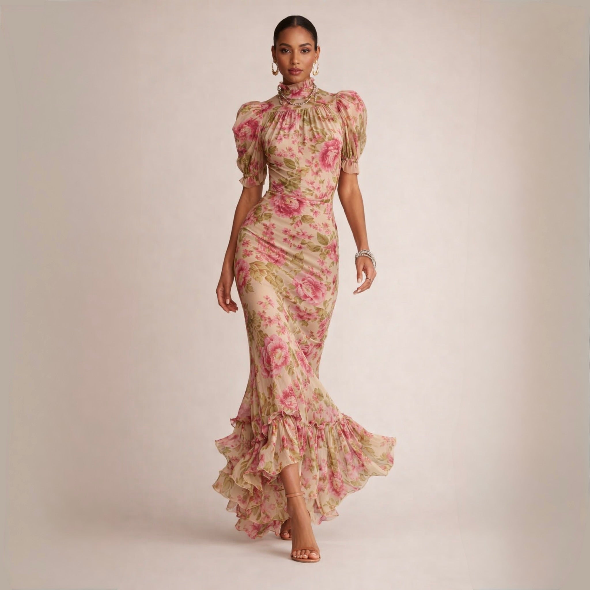 COLETTE | Vestido largo con volantes