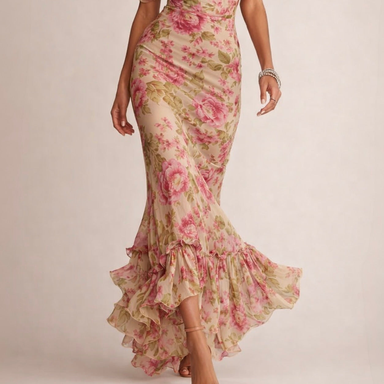 COLETTE | Vestido largo con volantes