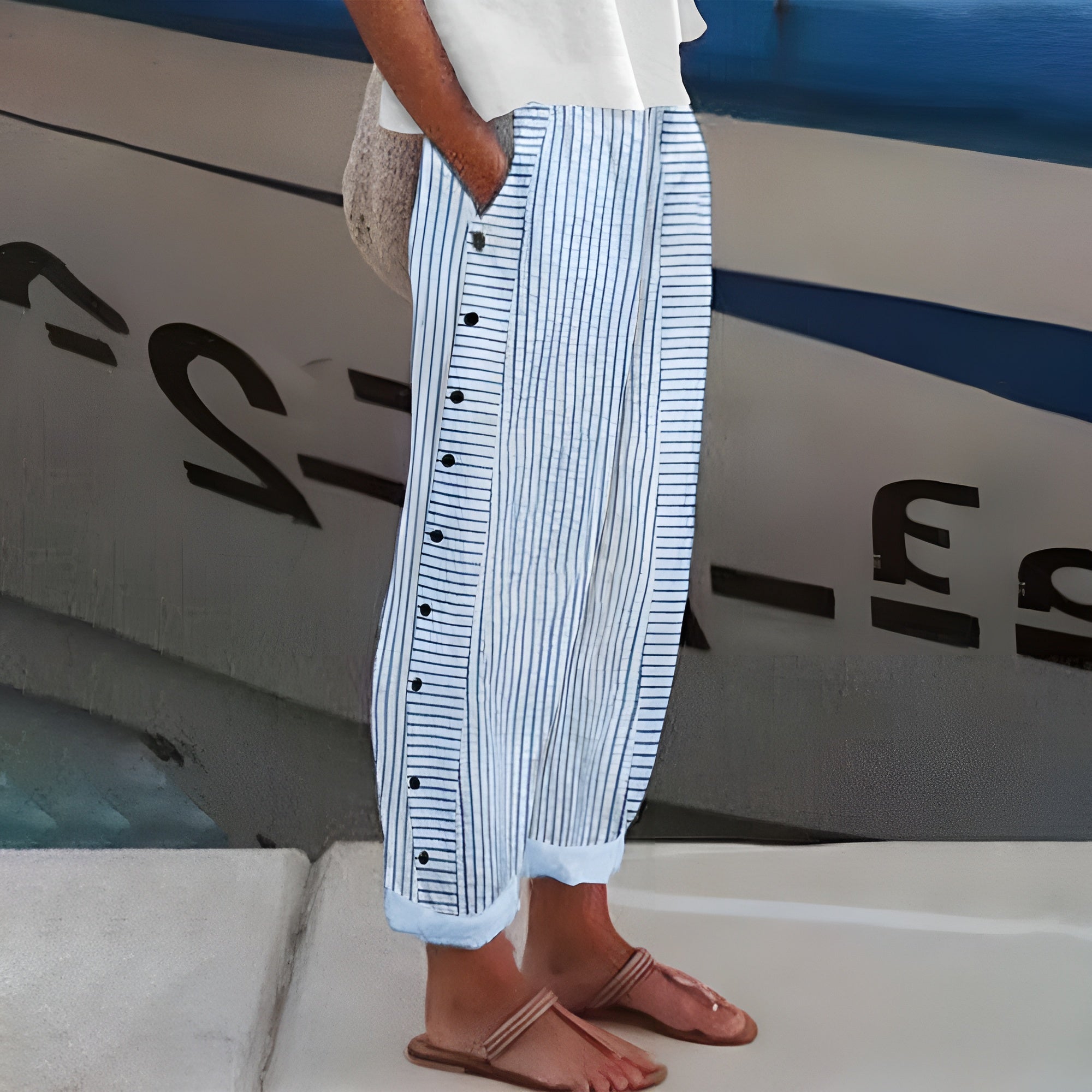 DAGNY | Pantalón con rayas elegantes