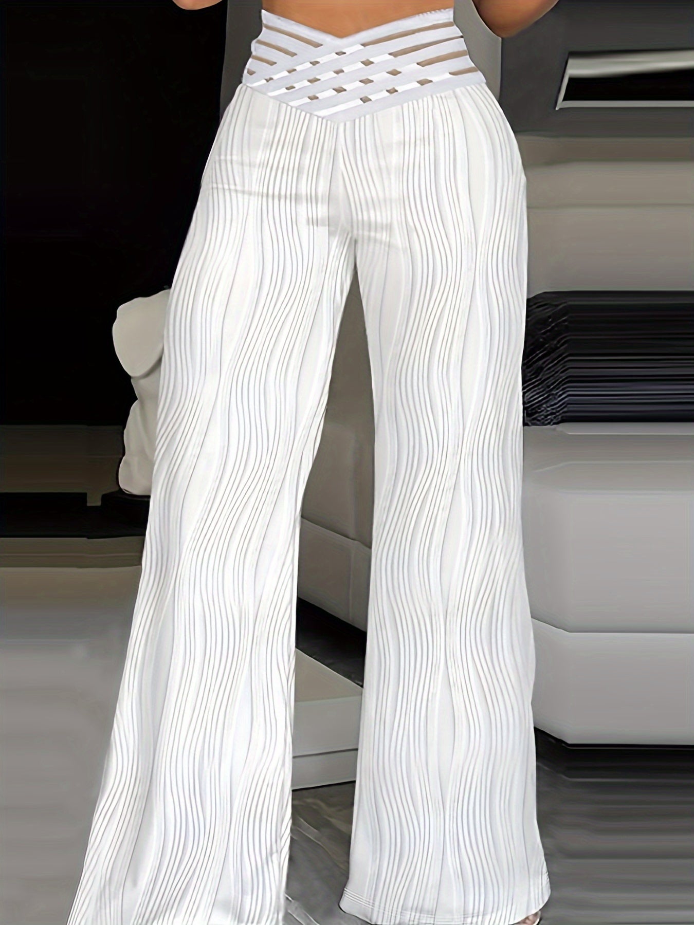 EMMA | Pantalones con cintura alta Crisscross