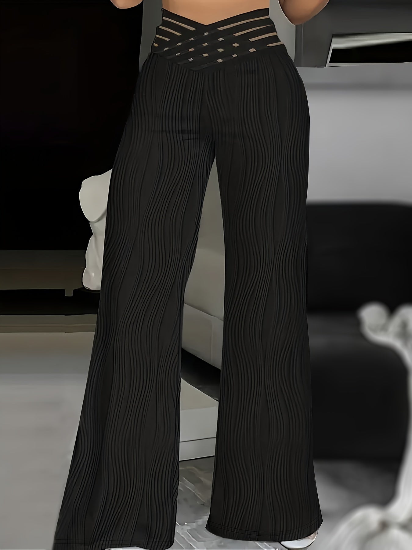 EMMA | Pantalones con cintura alta Crisscross