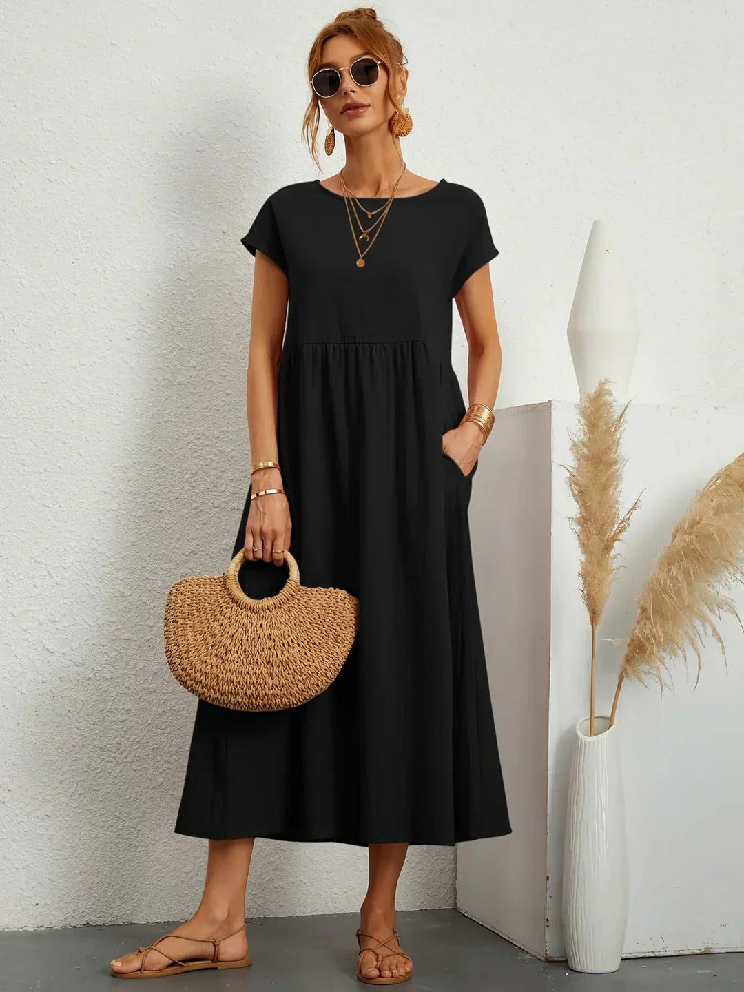 GABRIELLE | Vestido midi fluido