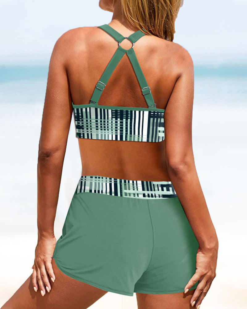 JANETTE | Bikini a rayas cintura alta