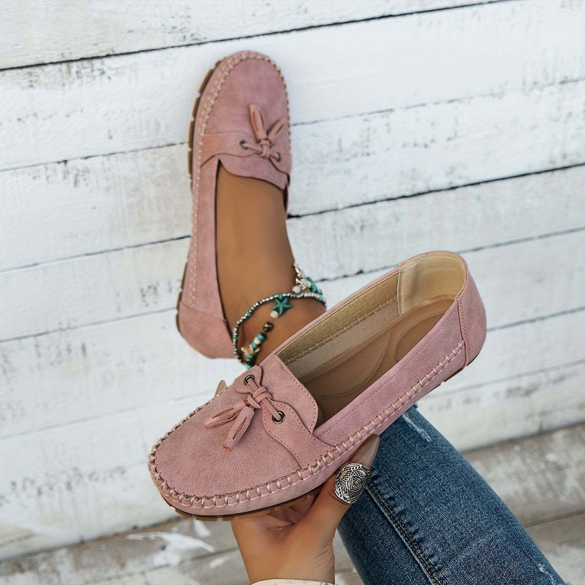 NADINE | Mocasines con detalle de flecos
