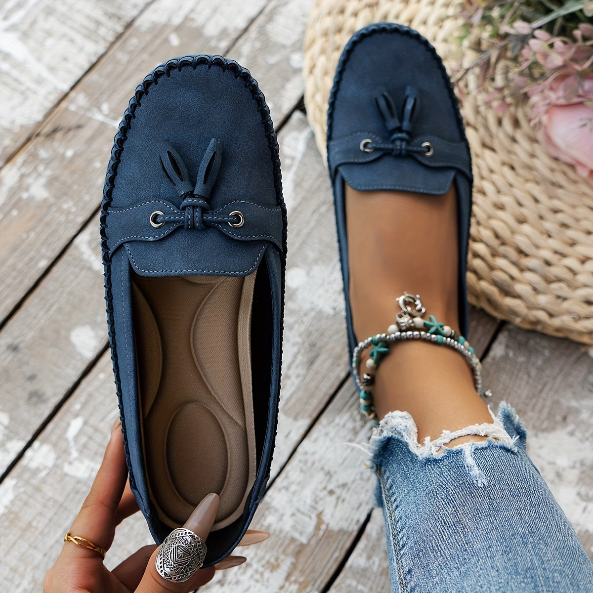 NADINE | Mocasines con detalle de flecos