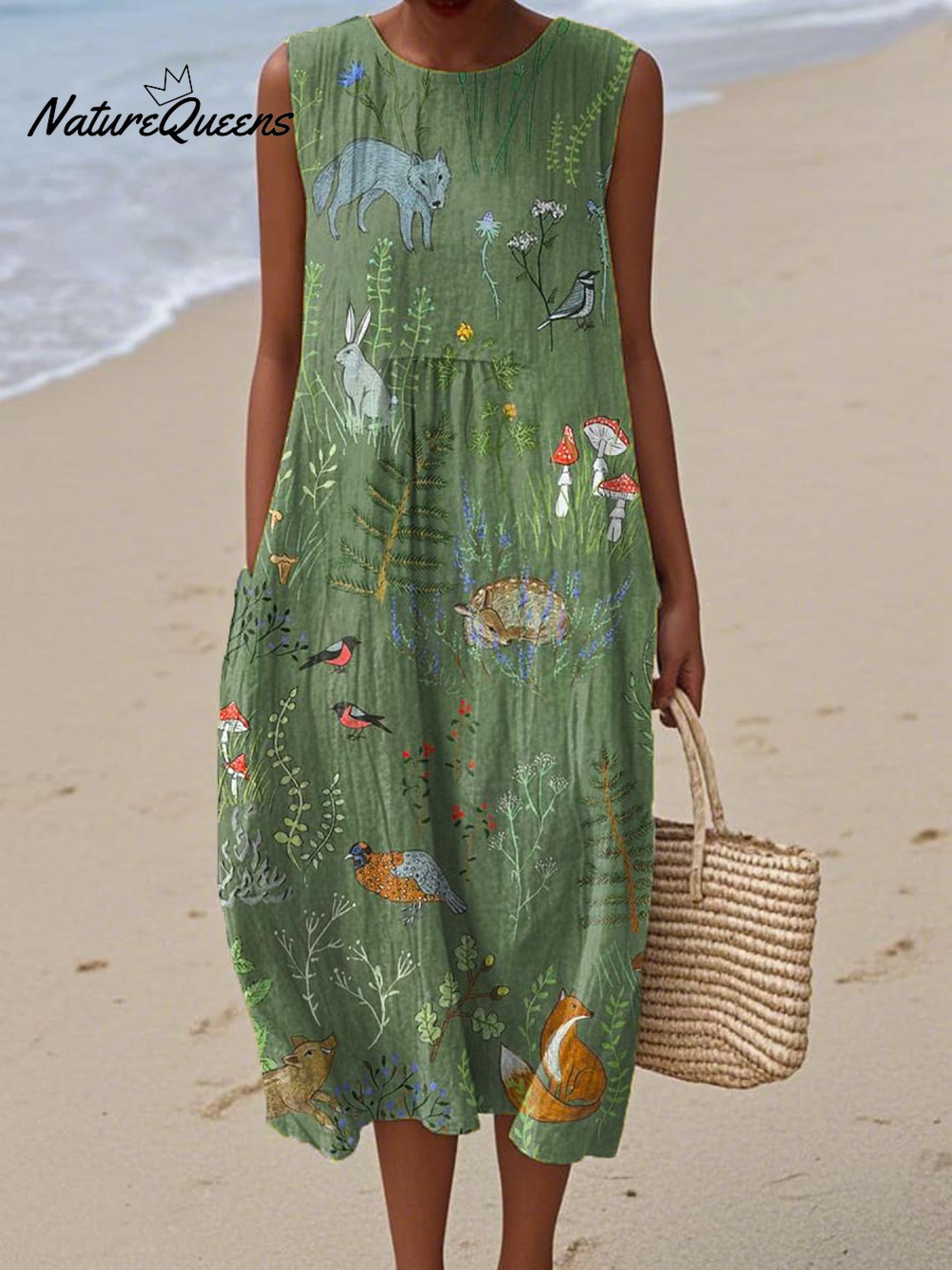 NURIA | Vestido con estampado de animales