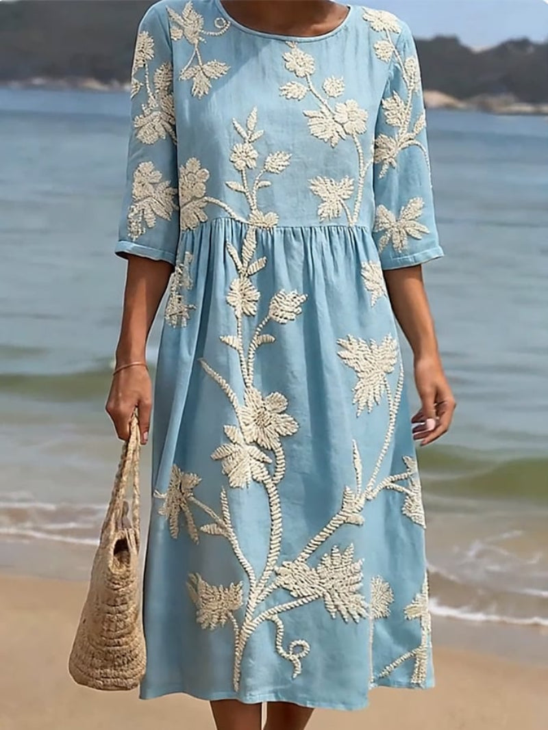 RACHEL | Vestido midi bordado