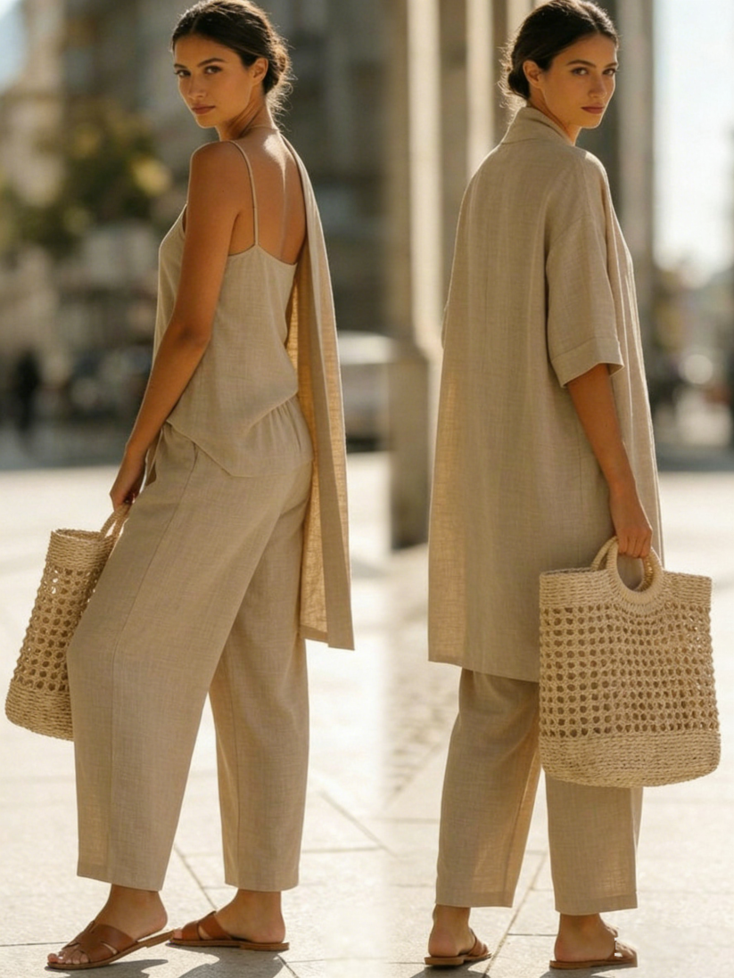 RISTEENA | Conjunto con blusa larga