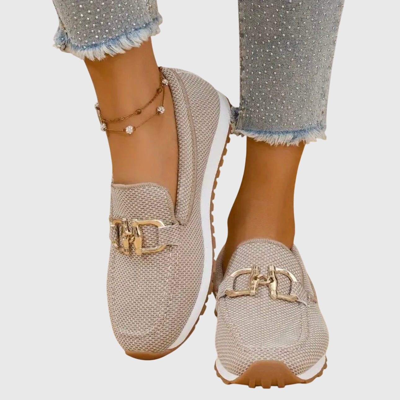 SUSIE | Mocasines con detalle dorado