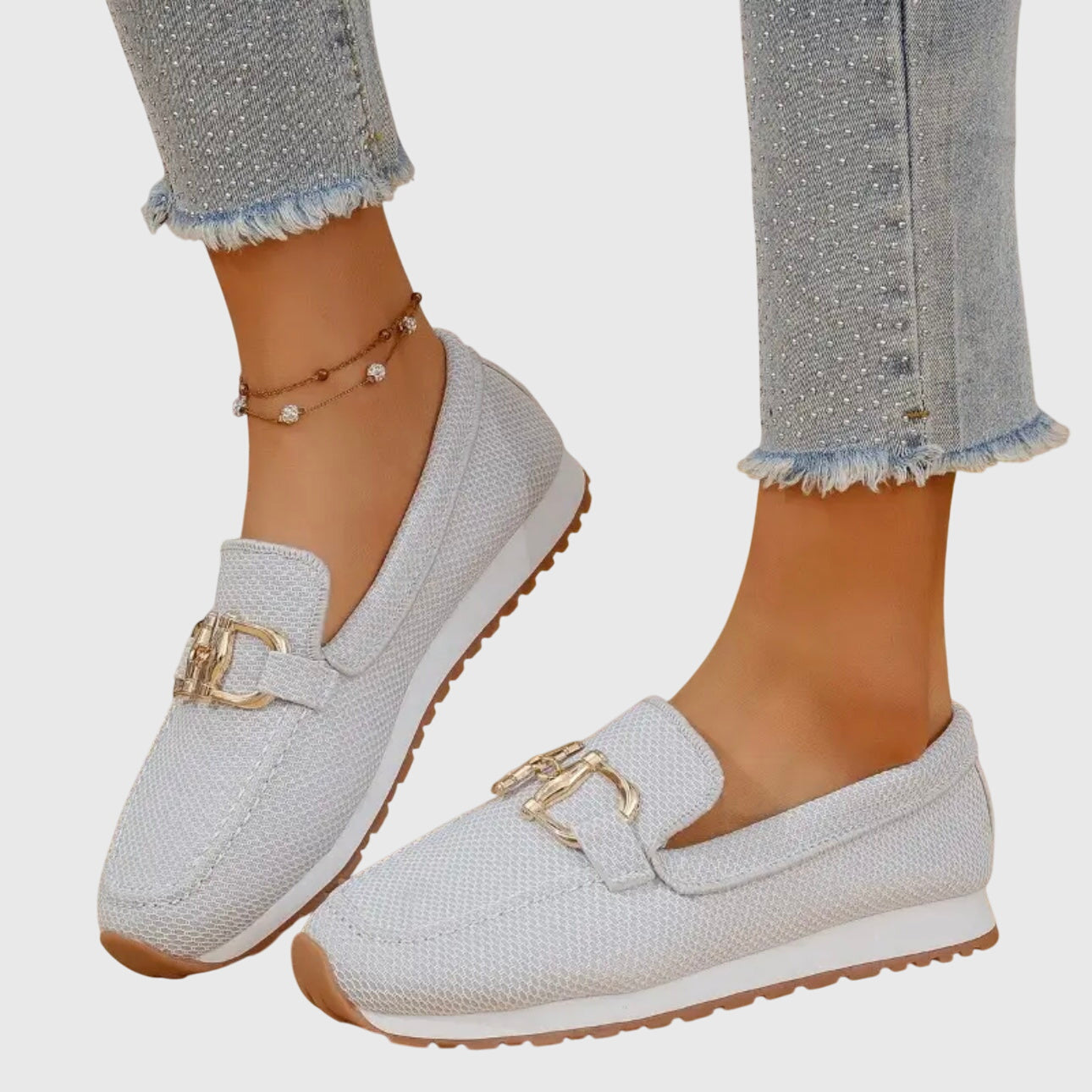 SUSIE | Mocasines con detalle dorado