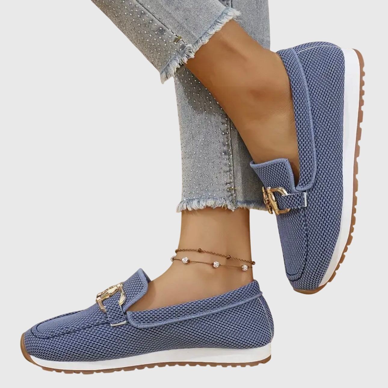 SUSIE | Mocasines con detalle dorado