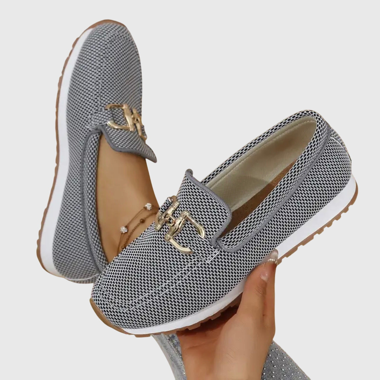SUSIE | Mocasines con detalle dorado