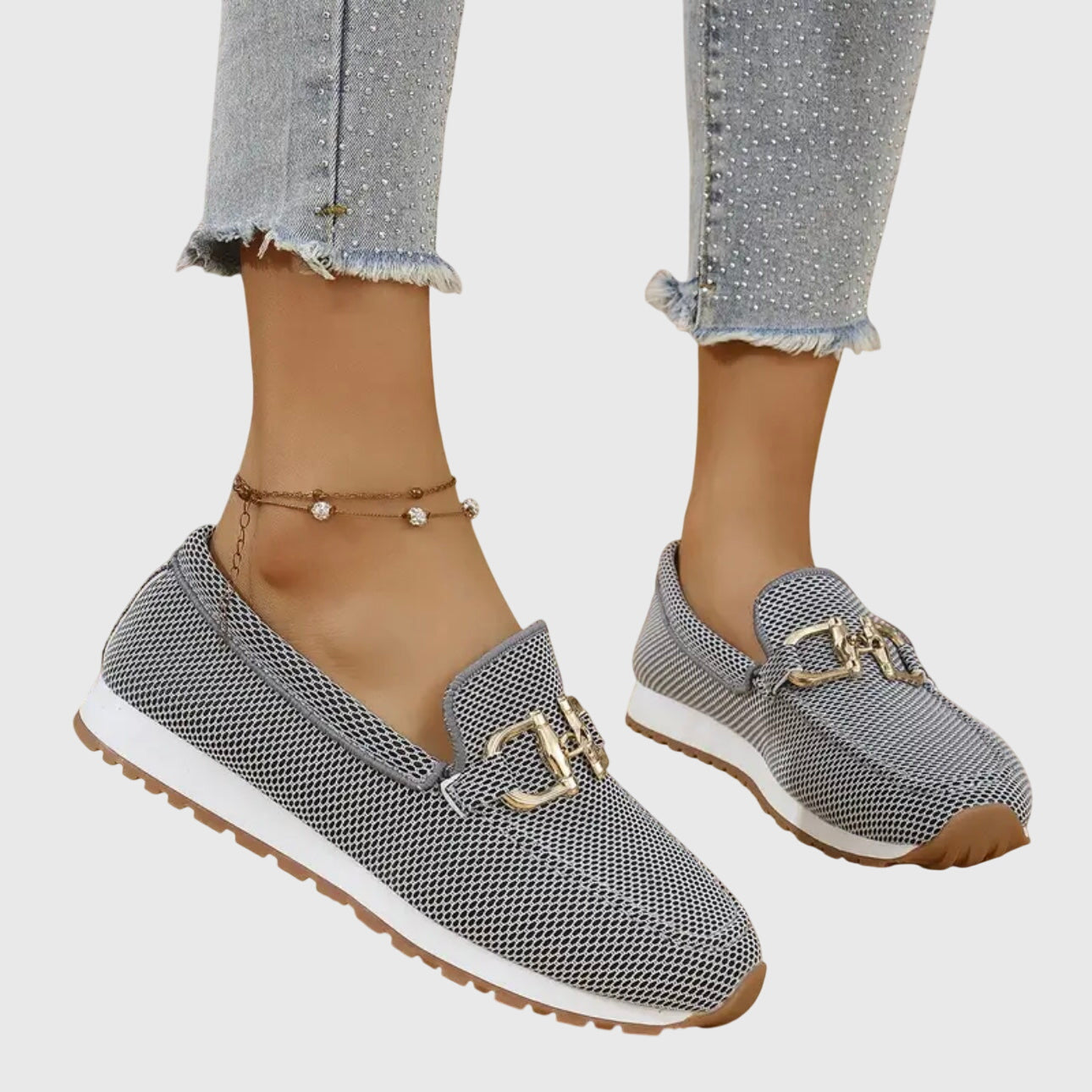 SUSIE | Mocasines con detalle dorado