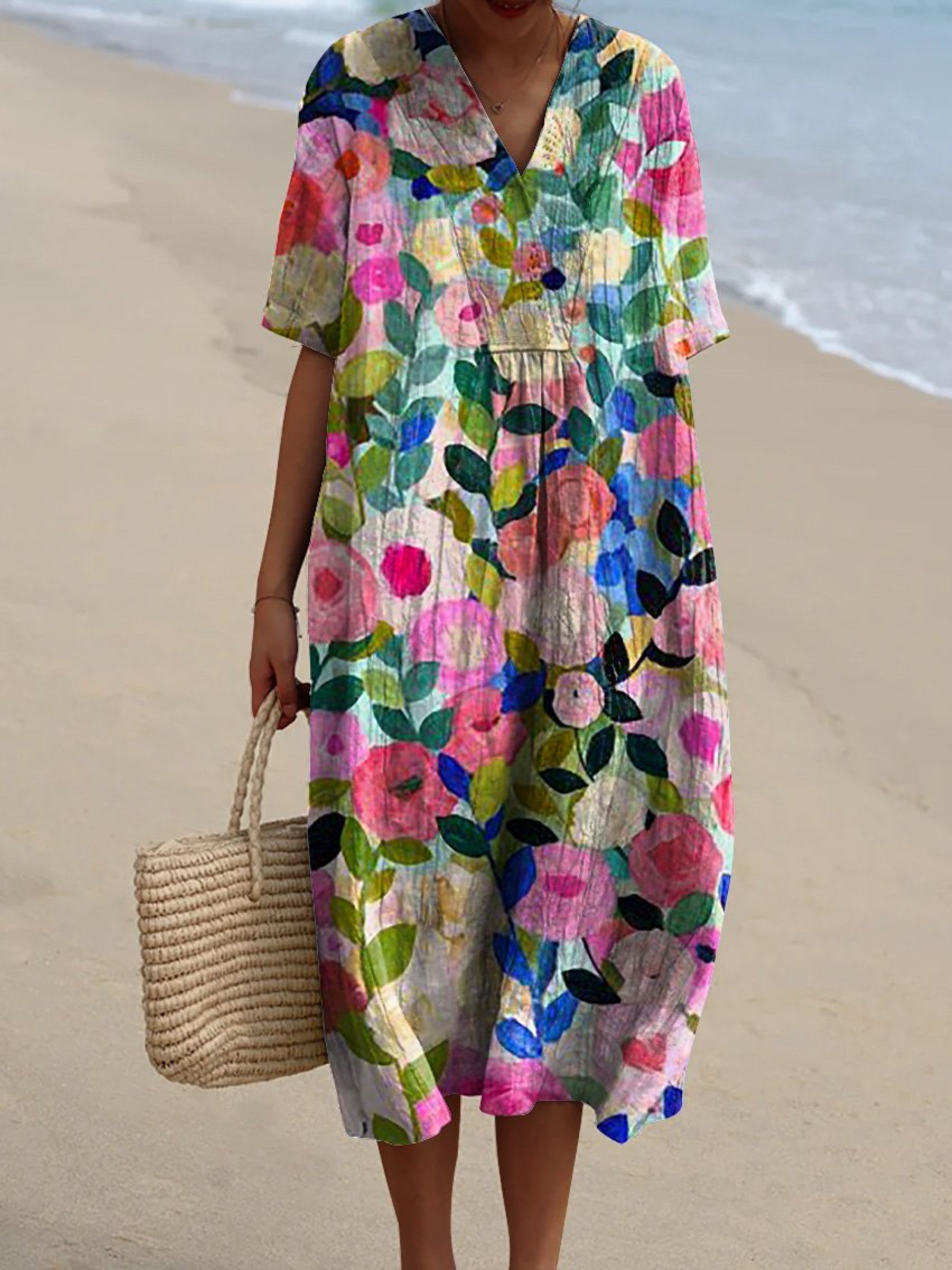 BENTE | Vestido con motivo floral