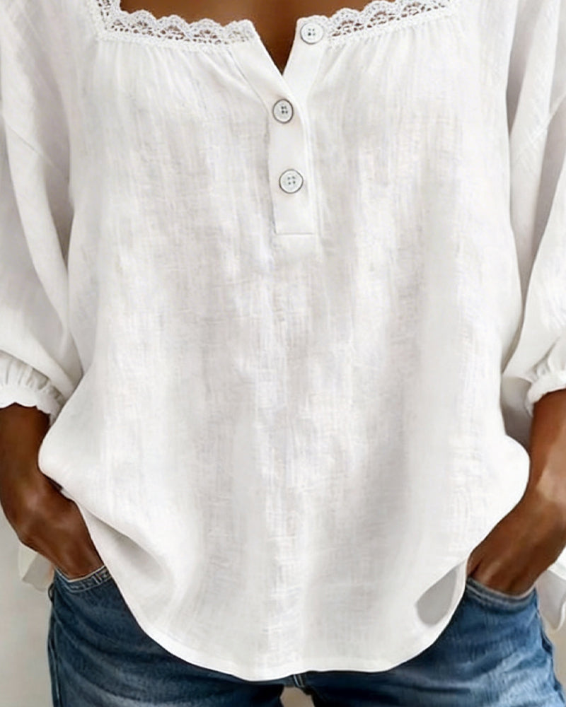 CARLA | Blusa con cuello cuadrado