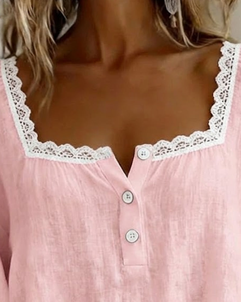 CARLA | Blusa con cuello cuadrado