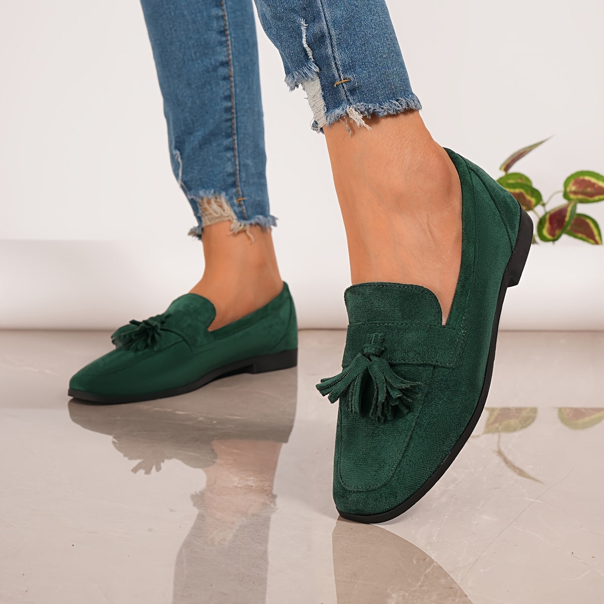 CARLA | Mocasines con tacón plano