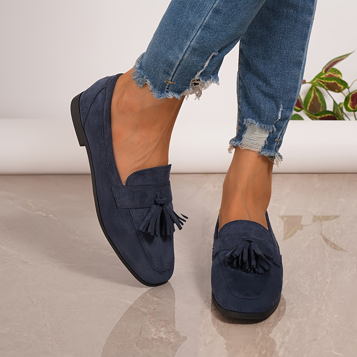 CARLA | Mocasines con tacón plano