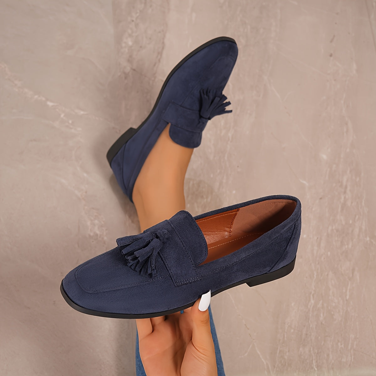 CARLA | Mocasines con tacón plano