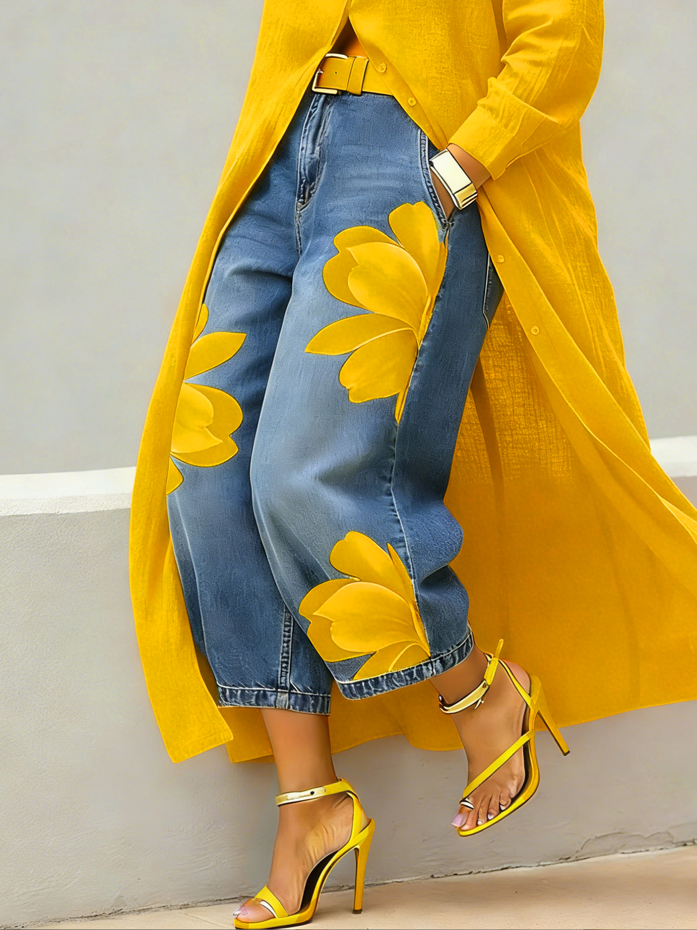 KIKI | Vaqueros con estampado artístico