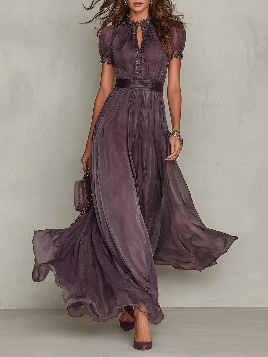 FLAVIA | Vestido largo con escote cerradura