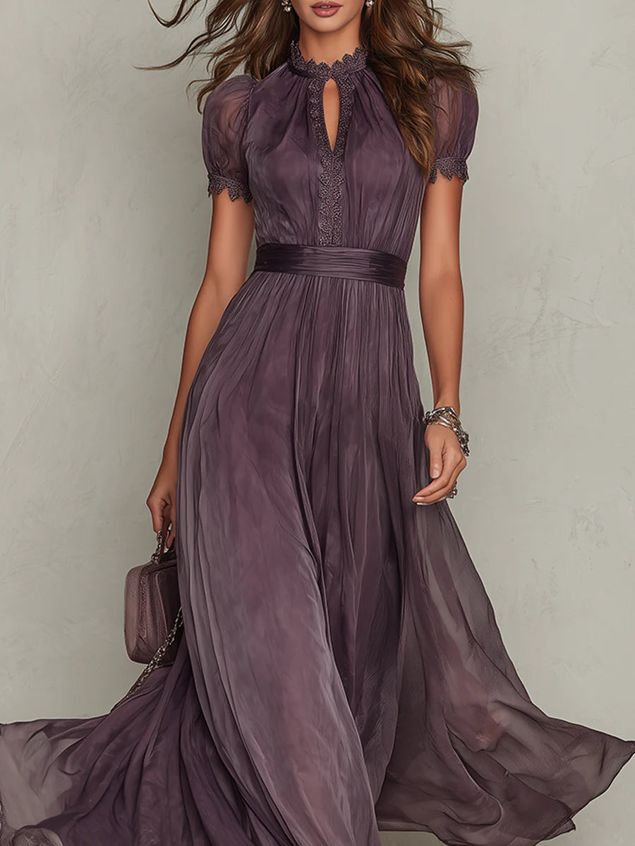FLAVIA | Vestido largo con escote cerradura