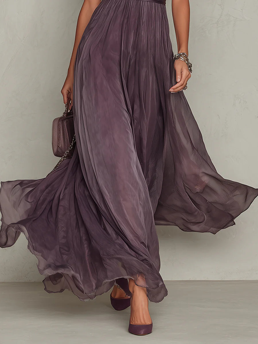 FLAVIA | Vestido largo con escote cerradura