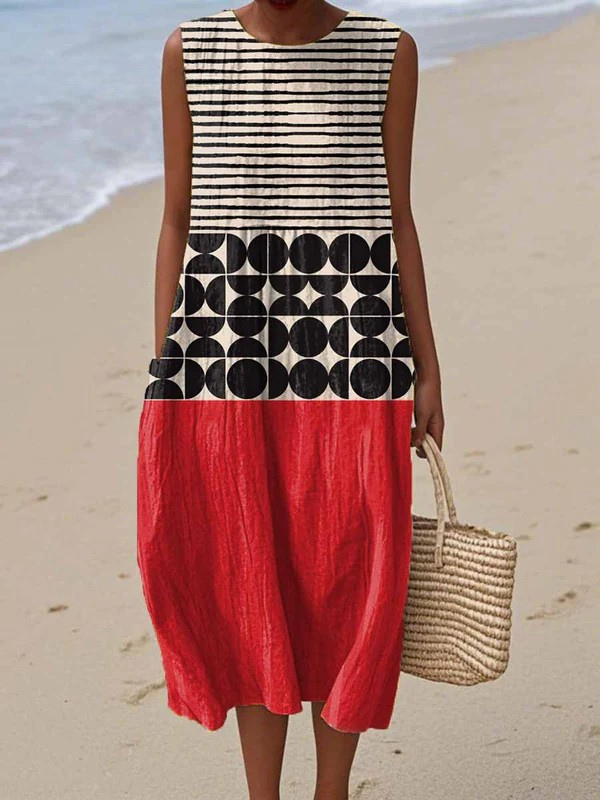 JANE | Vestido midi colorblock