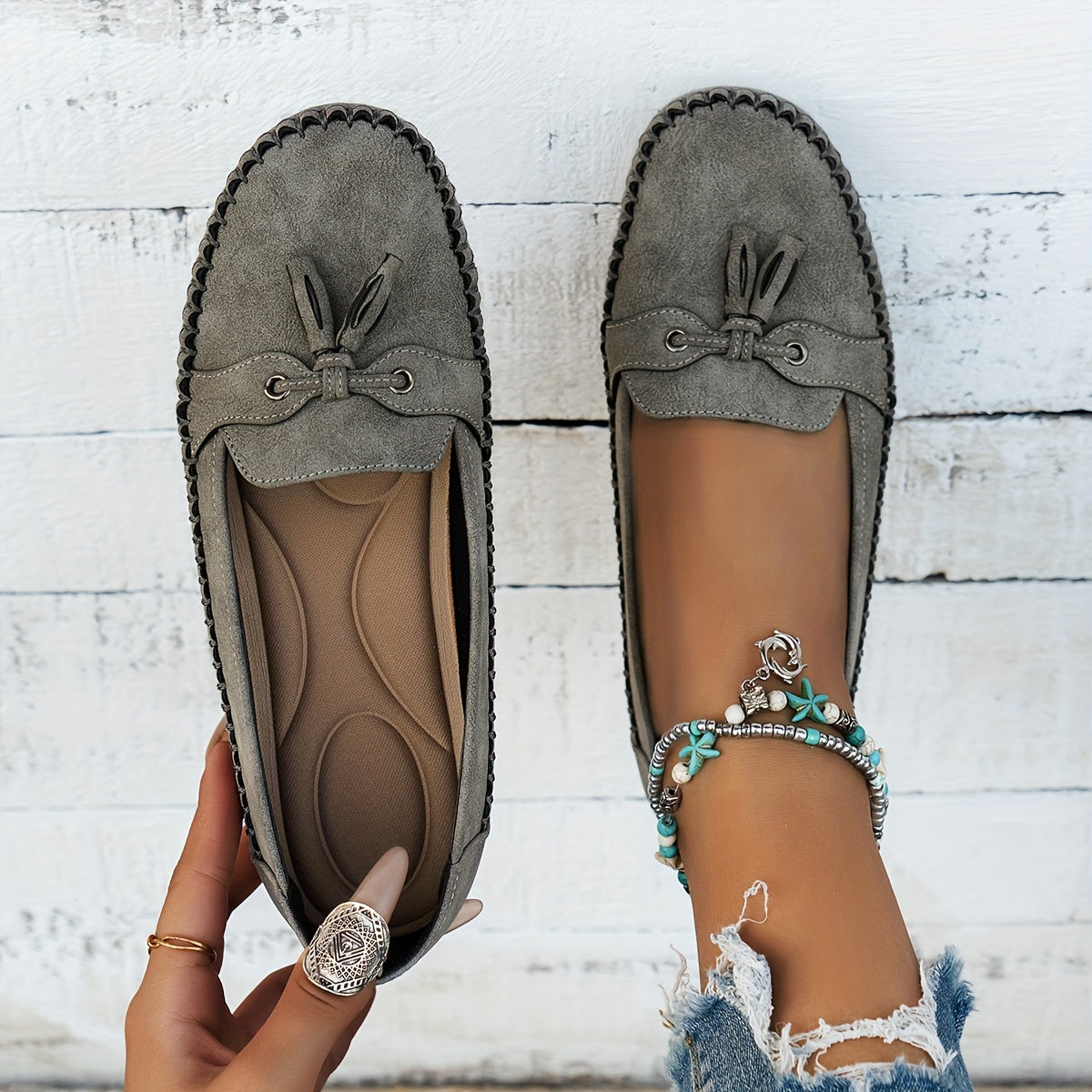 NADINE | Mocasines con detalle de flecos