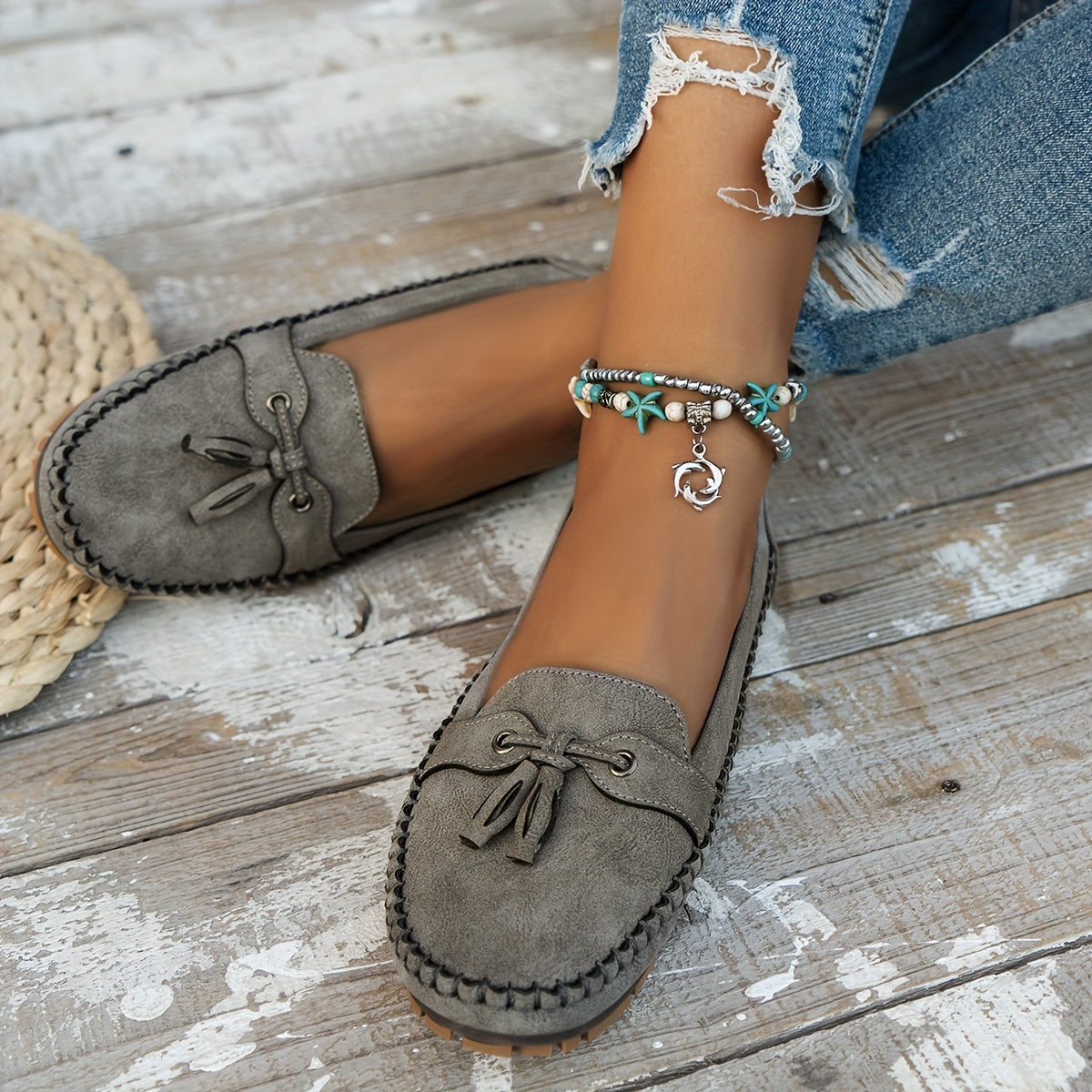 NADINE | Mocasines con detalle de flecos