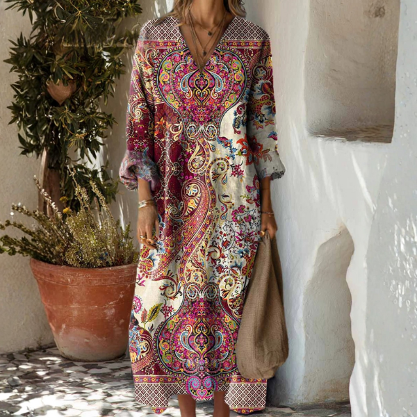 NORA | Vestido con estampado abstracto