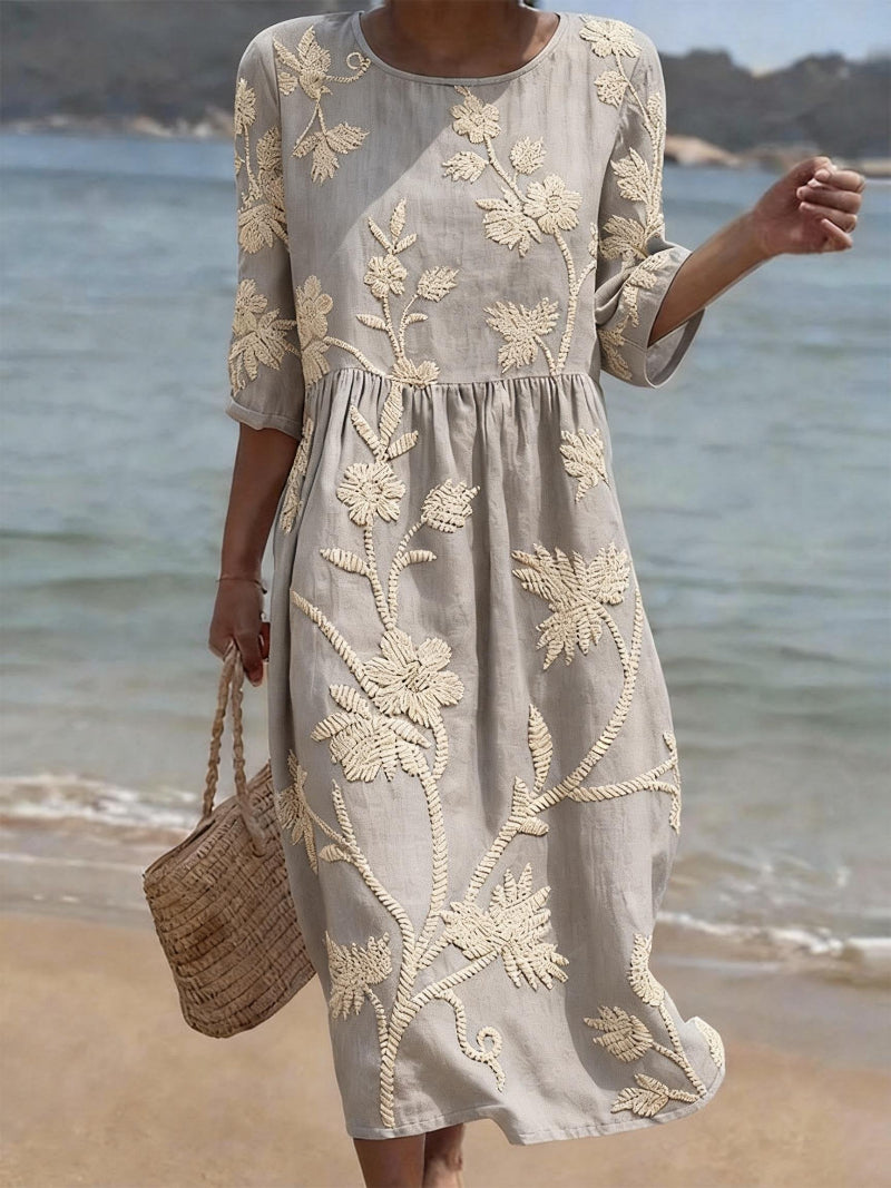 RACHEL | Vestido midi bordado