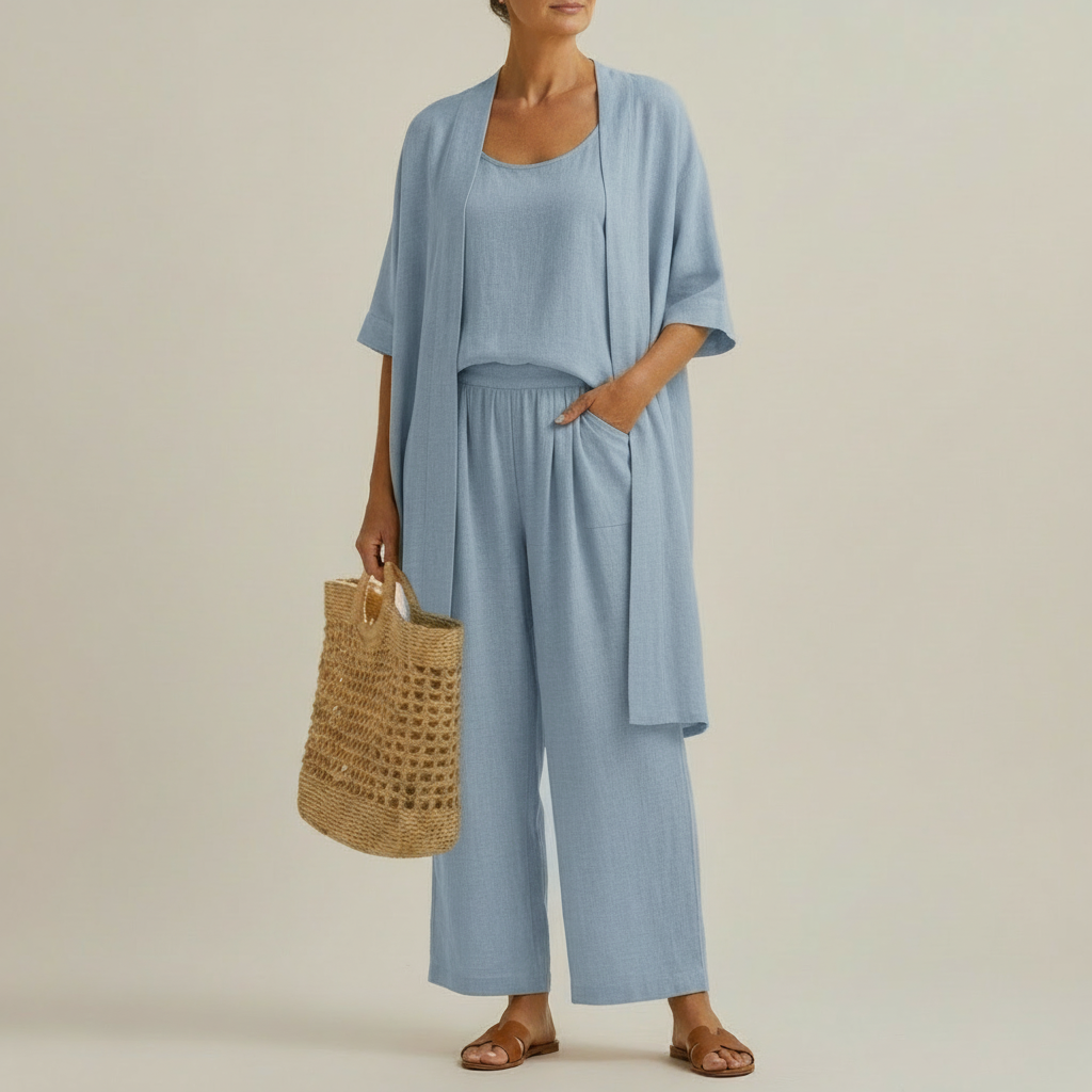 RISTEENA | Conjunto con blusa larga