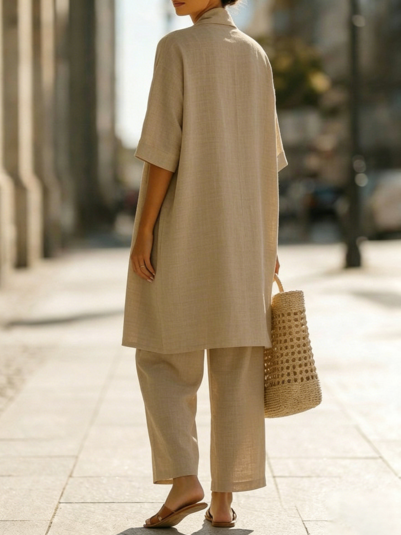 RISTEENA | Conjunto con blusa larga