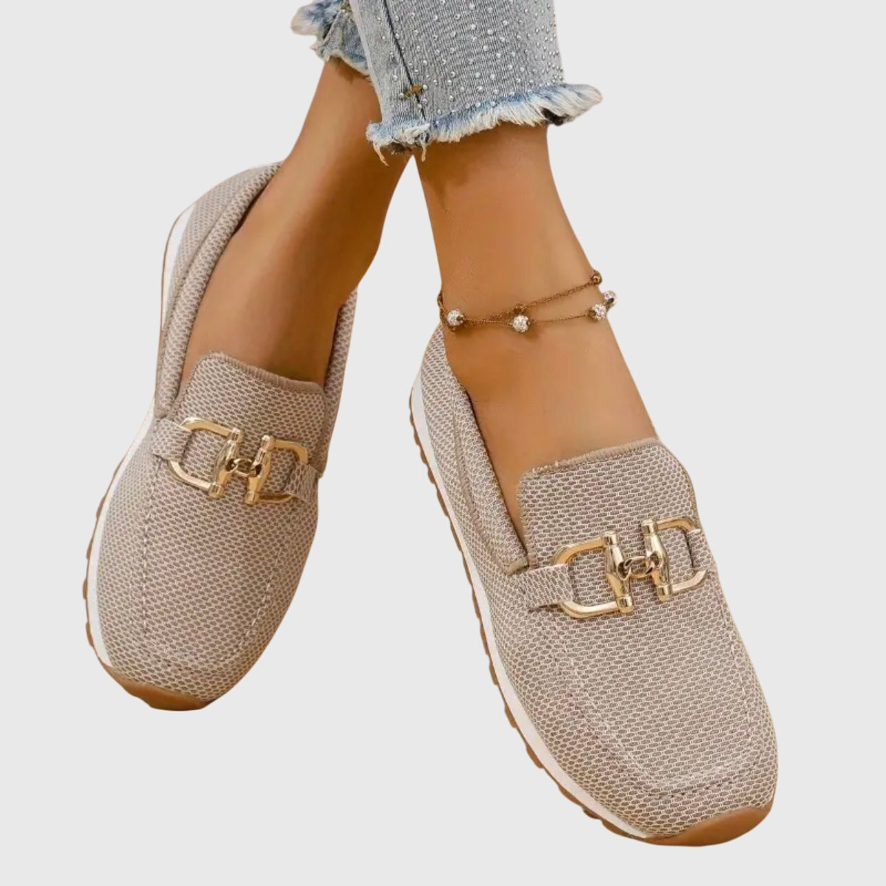 SUSIE | Mocasines con detalle dorado