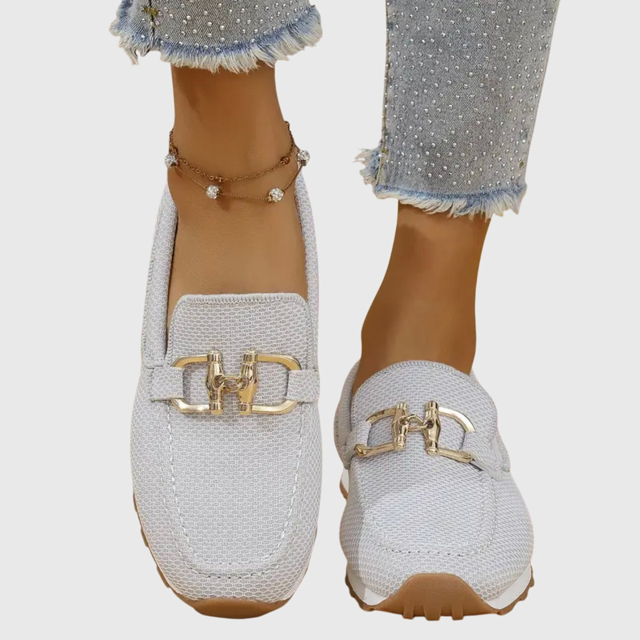 SUSIE | Mocasines con detalle dorado