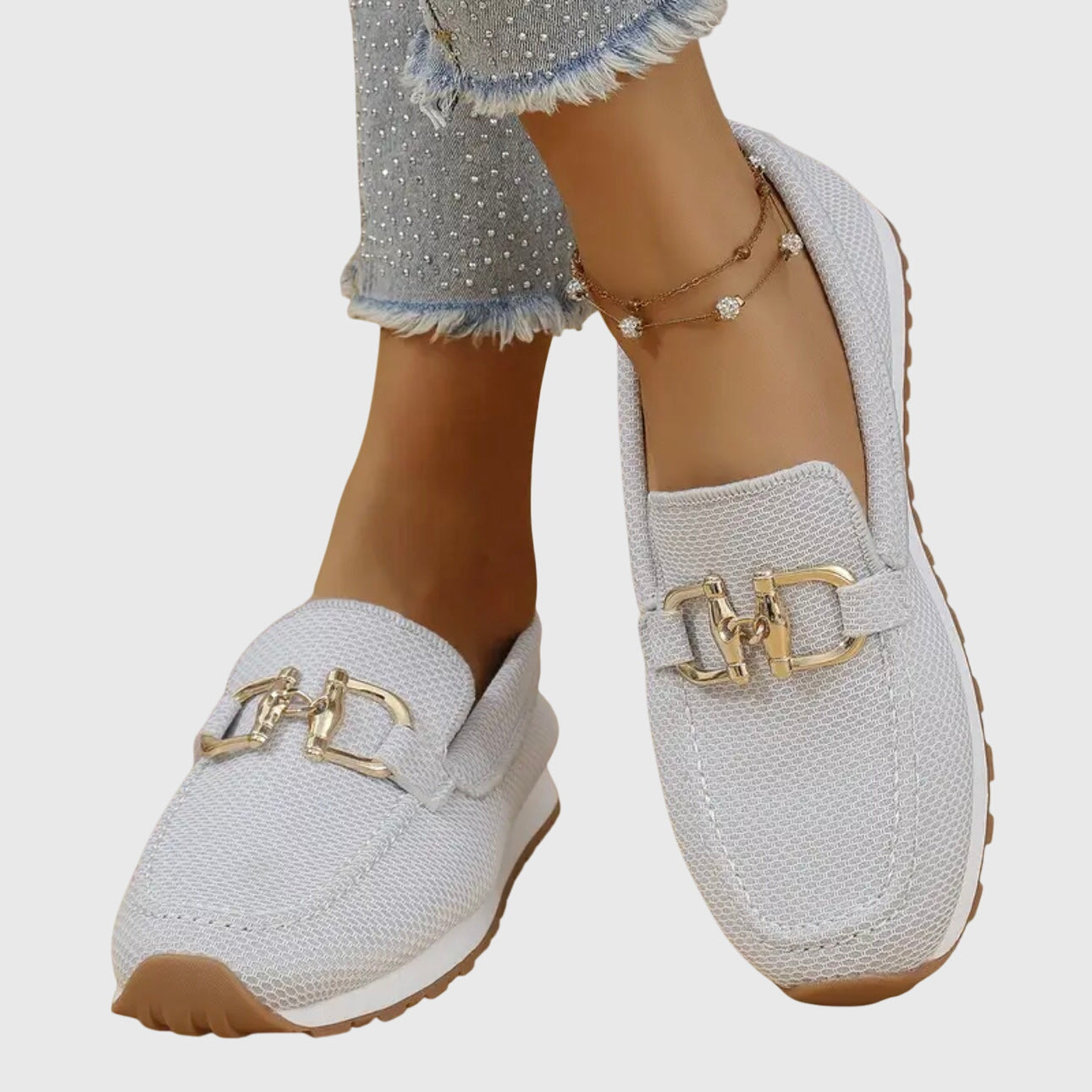 SUSIE | Mocasines con detalle dorado