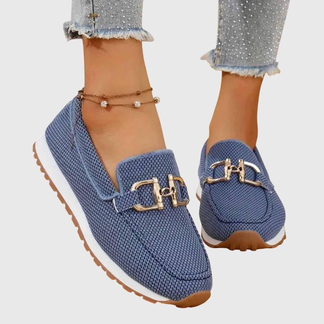 SUSIE | Mocasines con detalle dorado