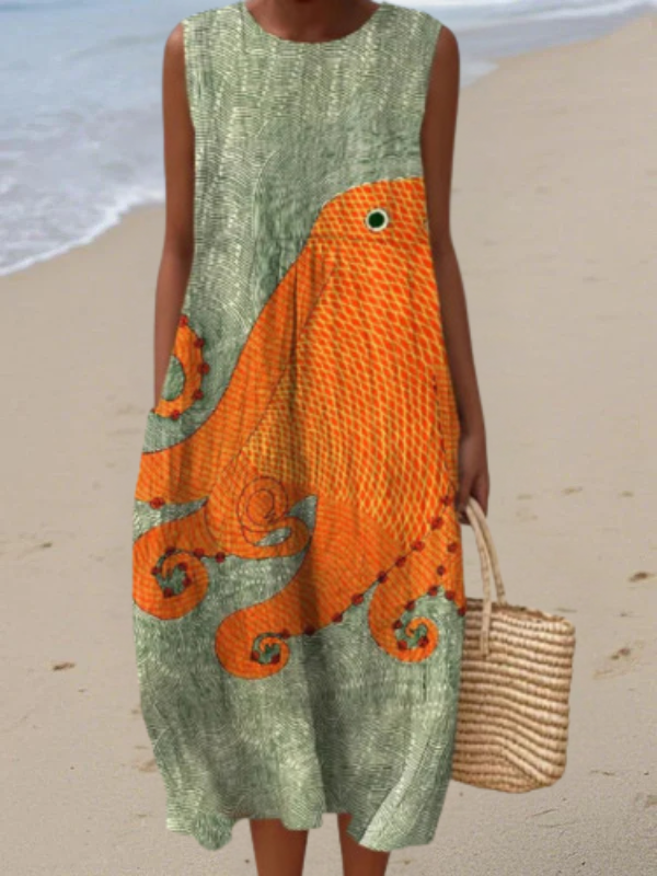 TESS | Vestido midi estampado